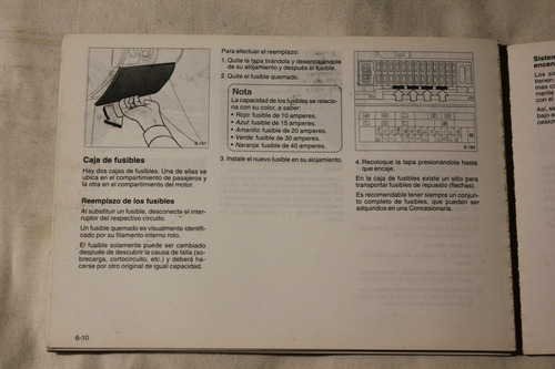 Chevrolet Corsa 1997 Manual Guia Del Propietario (Usado)
