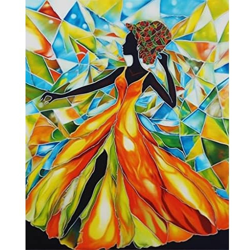 Kits De Pintura De Diamantes 5d Mujer Africana Completa...