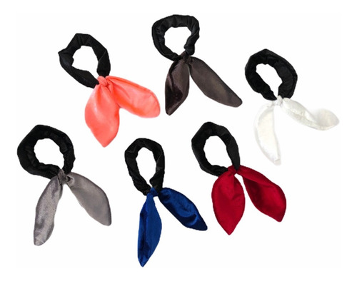 Scrunchie Coletero Velvet Terciopelo Moda 6 Piezas