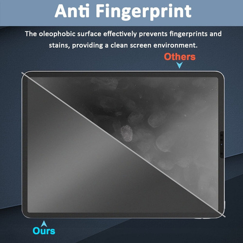 Imagen 4 de 6 de Lámina Matte Antihuellas Para Tablet Lenovo M10 Plus 3ra Gen