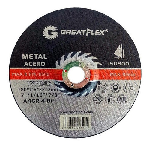 Disco Greatflex De Corte Metal Extra Fino Centro Rebajado 7