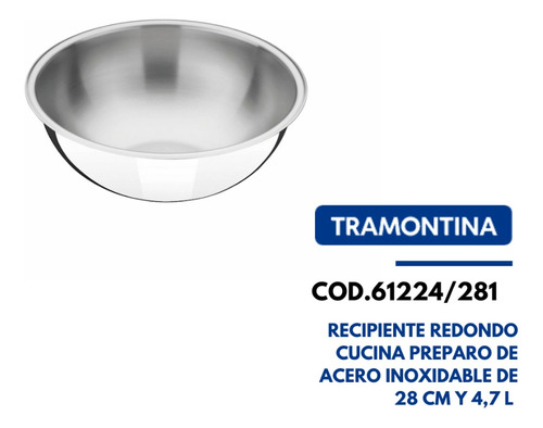 Tramontina Recipiente Redondo 28 Cm