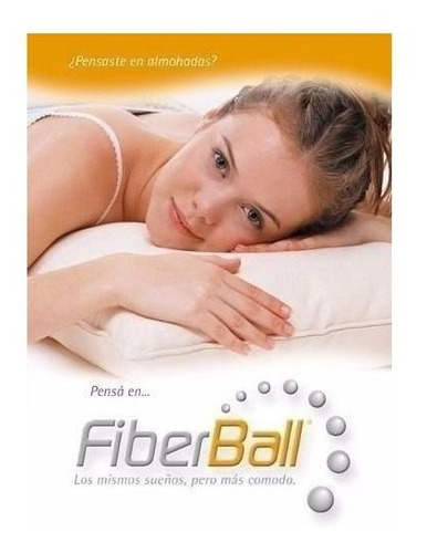 Almohada Nativa Vellon Siliconado 70x40cm Con Faja Fiberball