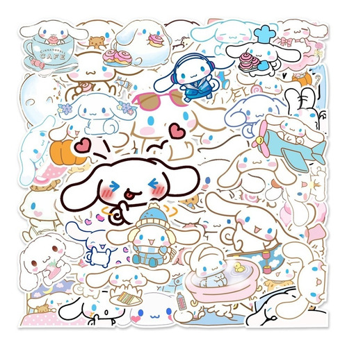 50 Stickers De Cinnamoroll - Etiquetas Autoadhesivas