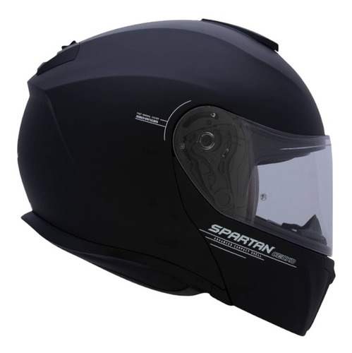 Imagen 3 de 6 de Casco Spartan Gecko Abatible Negro Mate
