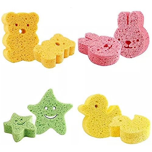 Esponja De Baño Para Bebé, 4 Piezas, Esponja Suave Para Baño