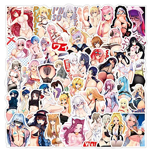 52pcs Chica Sexy Ahegao Pegatinas Para Adultos, Anime 3j81o