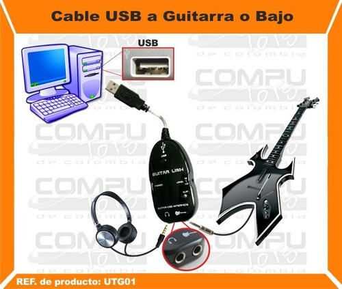 Reproduzca Audio Guitarra En Cpu Ref: Utg01 Computoys Sas