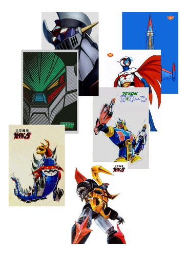 Mazinger-gatchaman-fest. Robots Set Afiches