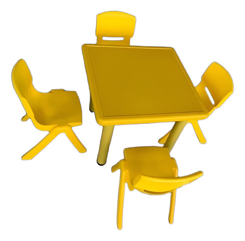 1 Mesa Y 4 Sillas Infantil Extra Reforzadas Colores A Elegir