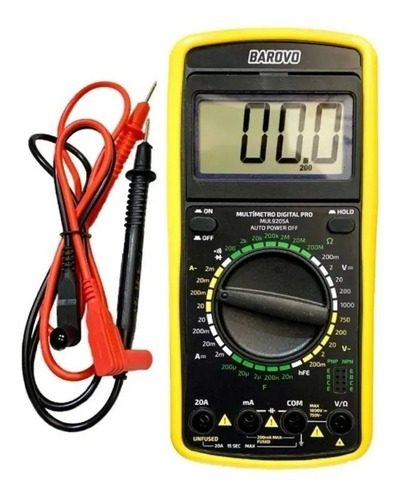 Imagen 2 de 8 de Tester Multimetro Digital Con Capacimetro Udovo Mul9205a