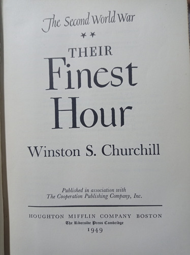 Libro Their Finest Hour