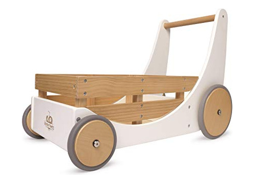 Kinderfeets Carro De Madera 2 En 1 Con Ruedas De Goma Ajusta