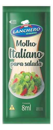 Molho Italiano P/ Salada Lanchero 1824 Sachê De 8ml - 12 Cxs