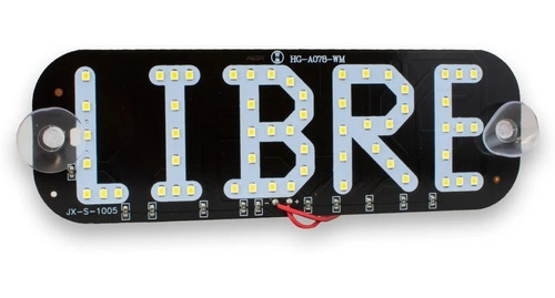 Letrero Led Taxi Libre Conector Encendedor Varios Colores