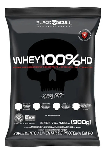 Whey Protein Concentrado Wey Black Skull 100% Puro Sabor Chocolate