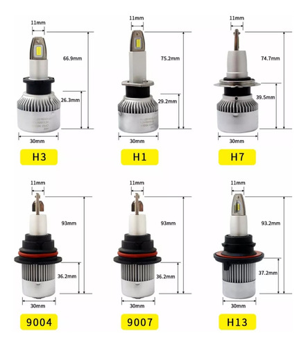 Kit Ampolletas Turbo Led 9005 Hb3 Lumenes Canbus Csp