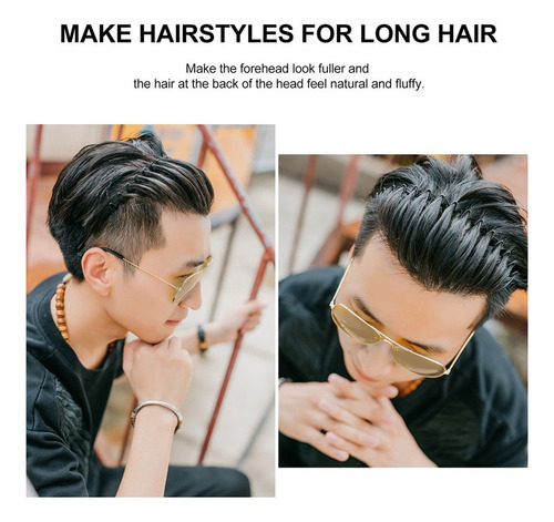 . 10 Piezas Hombres Moda Ondulada Diadema Metal Elástica
