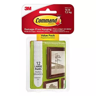 Picture & Frame Hanging Strips T9vxm, 12 Pairs