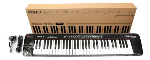 Organo musical Teclado piano Instrumento 61 Teclas Micrófono 200 Tonos y ritmos con microfono IMBACK