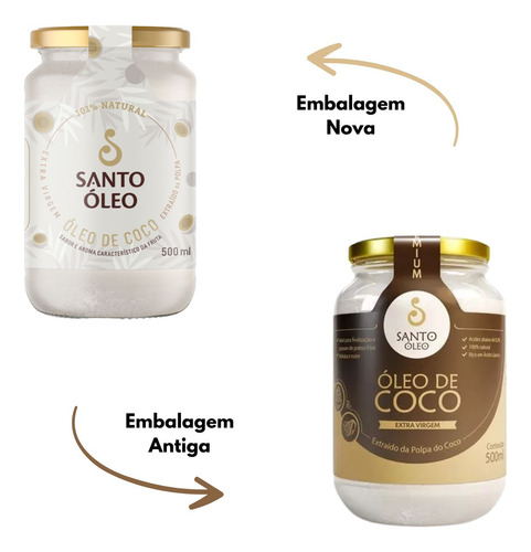 4x Óleo De Coco Extravirgem Prensado A Frio Polpa 500ml