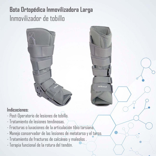 Imagen 4 de 9 de Bota Ortopédica Inmovilizadora Larga - Blunding
