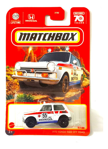 1970 Honda N600 Off Road Blanco Matchbox Mattel