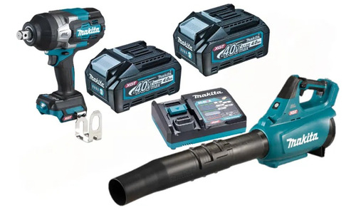 Chave Impacto 40v Tw004gz Makita Soprador Ub001gz 2bat 4ah