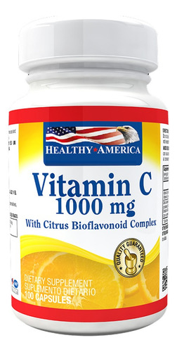 Vitamina C 1000mg Plus Bioflavonoides 100cáp Healthy America