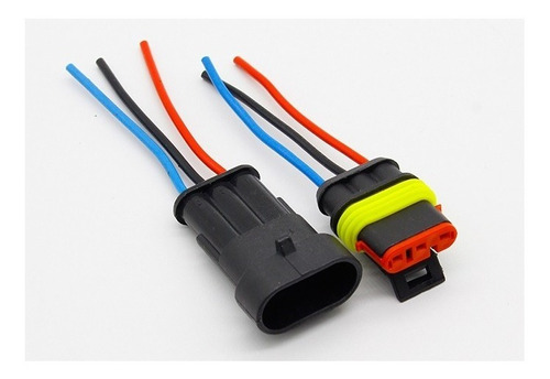 Conector 3 Pines Hembra/macho Impermeable