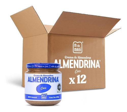 Almendrina Coco M De Maní. Caja Con 12 Pzs Frasco 200 Gr