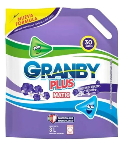 Jabon Liquido Granby Plus Matic Jardin Violetas Y Fresias 3l