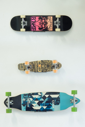 Suporte De Parede Longboard Skate Hanger Postal Horizontal