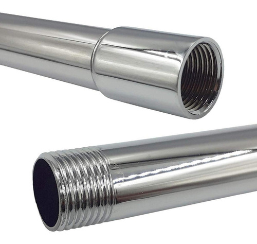 Brazo Regadera Fierro Largo 37 Cm X 13mm Chapeton Acero inoxidable