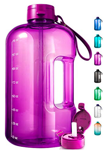 Aquafit 1 Gallon Water Bottle With Time Marker - Large Water