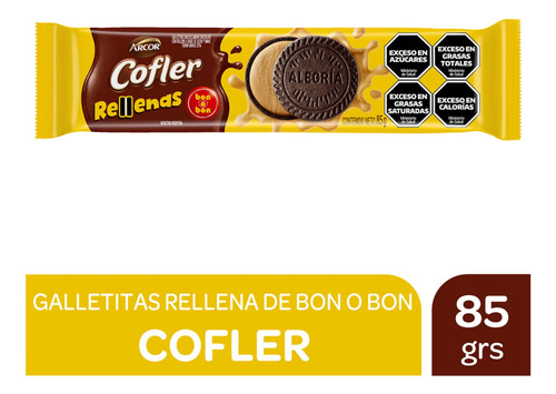 Galletitas Cofler Rellenas Bon O Bon 85grs Pack 6 Unidades