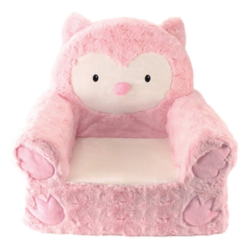 Sweet Seats Rosa Búho De Peluche Silla, Color Rosa