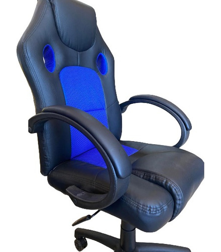 Sillon Silla Gamer Ejecutiva Shrem. Pc Escritorio Azul