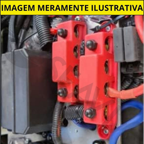 Barramento Em Aço Com 4 Polos Com Cobertura 250a Náutico