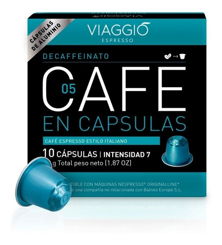 Capsulas Viaggio Decaffeinato 10 Uni