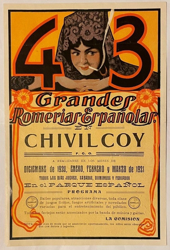  Programa Romerías Españolas  De 1920 Original De Época