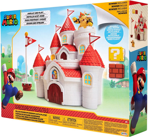 Super Mario Bros. Set Castillo Reino Champiñon Con Bowser