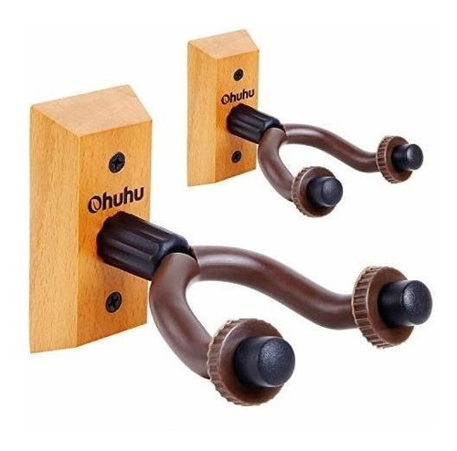 2 Soportes Para Pared De Madera Para Guitarra Bajo Ohuhu