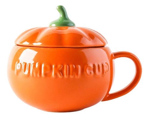 Taza Jack O Lantern Con Tapa Y Forma De Calabaza