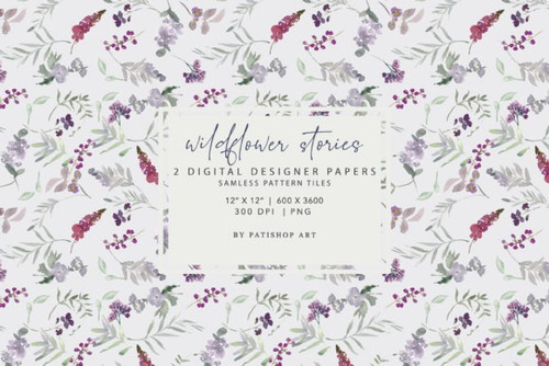 Kit Imágenes Digitales Flores Marcos Lilas Acuarela 4483065
