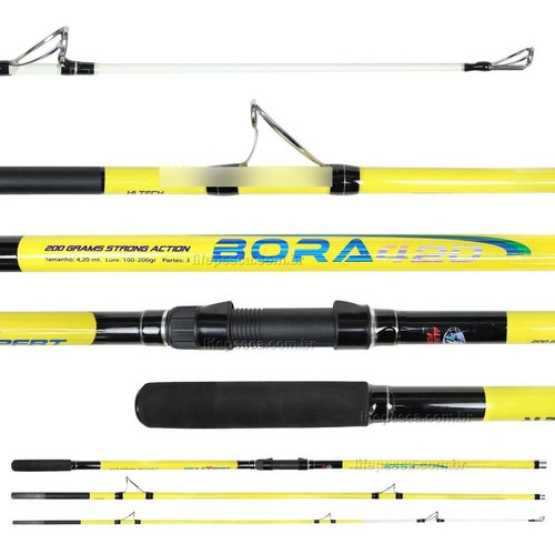 Vara P/ Molinete Albatroz Bora 4,20m 100-200 Lure - 3 Partes