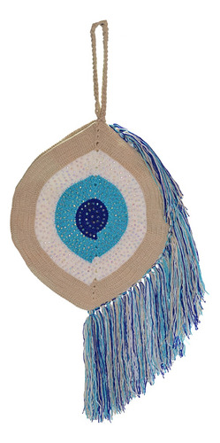 Mochila Wayuu Mediana Original Ojo Decorada  100% A Mano