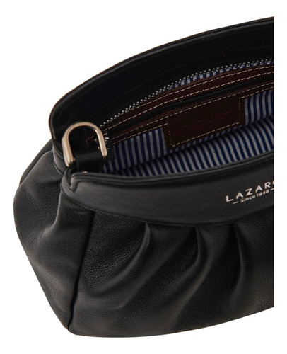 Bandolera Cartera Lázaro Cuero 100% Vacuno Negro Lisa Níquel Negro (Usado)