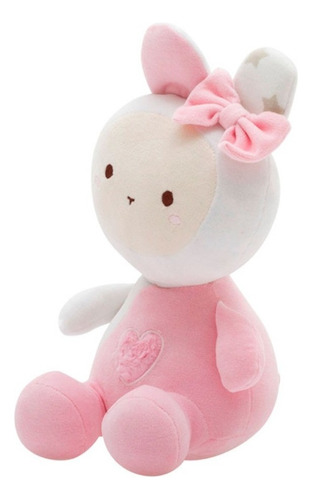 Boneco De Pelúcia Coelhinha Ciça Com Chocalho Rosa - Zip