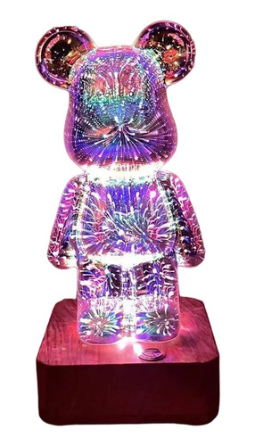 Lámpara Rgb Para Dormitorio Modelo Bearbrick Emite 7 Luces 